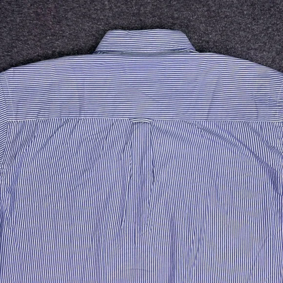 VTG Fairway & Greene Shirt Men L Blue Stripe Club Long Sleeve Preppy Golf Button - Picture 15 of 16